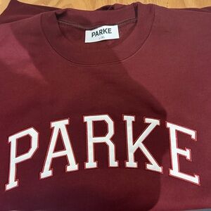 PARKE Rare Classic Burgundy/Maroon  Crewneck Sweatshirt Large/Xl